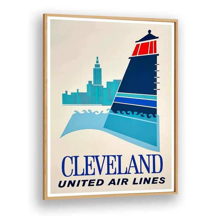 CLEVELAND AIR LINES, VINTAGE TRAVEL POSTERS showcase nostalgic air travel art, perfect for home or office decor.
