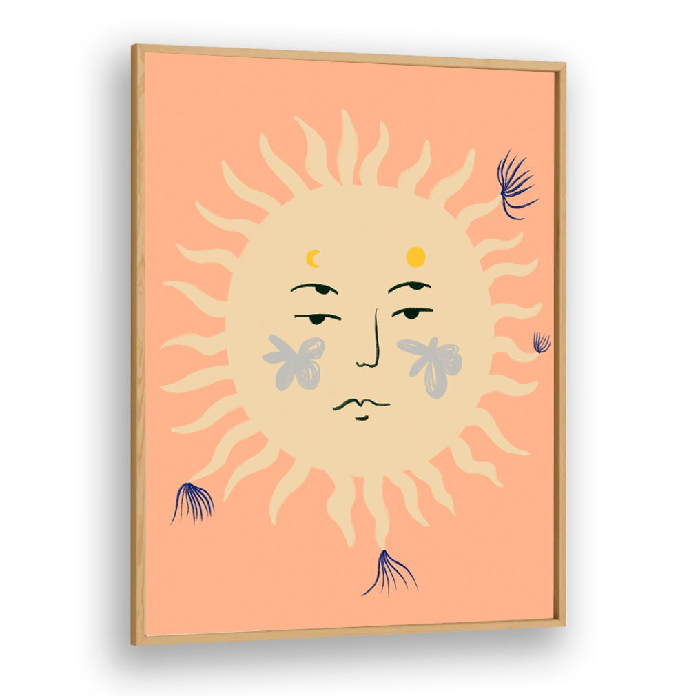 Bright and unique PINK SUN, VIBRANT art print perfect for adding modern flair to any living space.