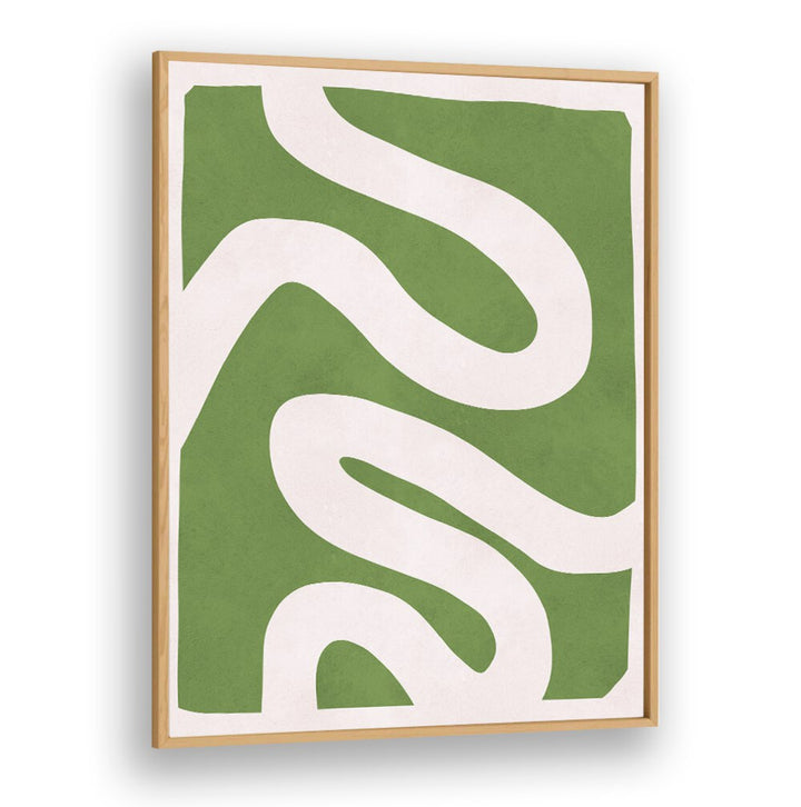 Bold green and white design in EXPRESSIVE LINES II, ABSTRACT PAINTINGS enhances creativity and artistic expression.