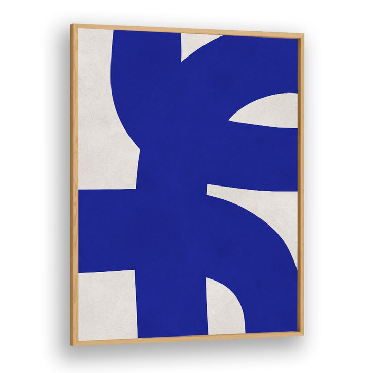 Bold blue abstract design of UNDULATING CURVES V, ABSTRACT PAINTINGS, perfect for modern home decor.