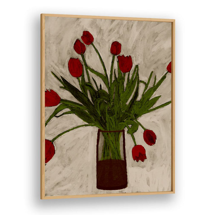 Brighten your space with a vibrant bouquet of tulips, featured in our floral flower paintings collection.