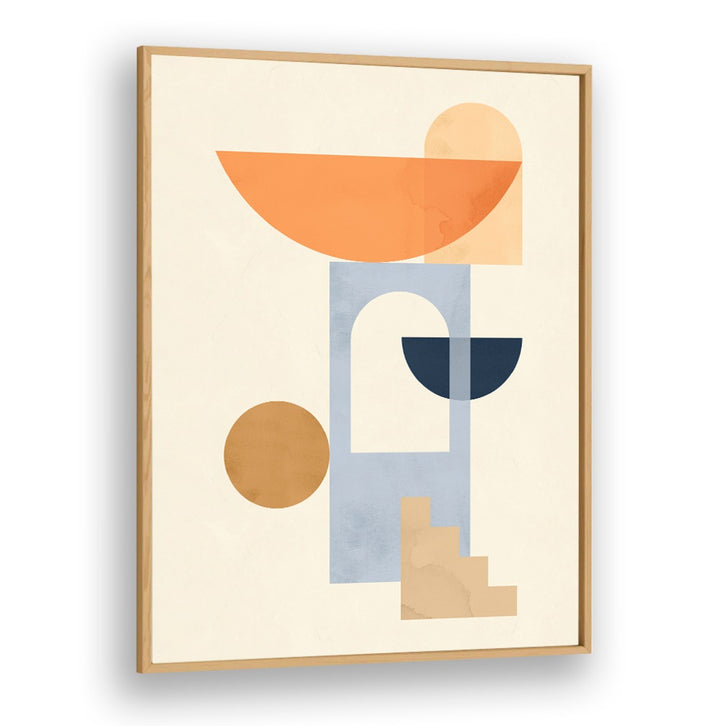 Stylish Geometric composition in muted tones, perfect for modern decor—COMPOSITIONS VII, BOHO ART PAINTINGS.