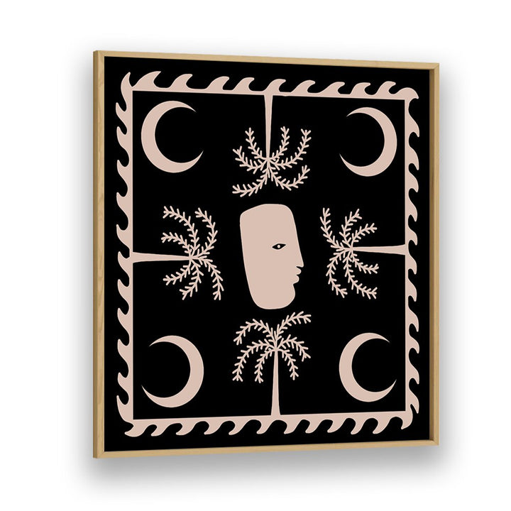 CELESTIAL I, BOHO ART PAINTINGS features elegant design with a unique blend of moons and natural motifs. Perfect for decor.