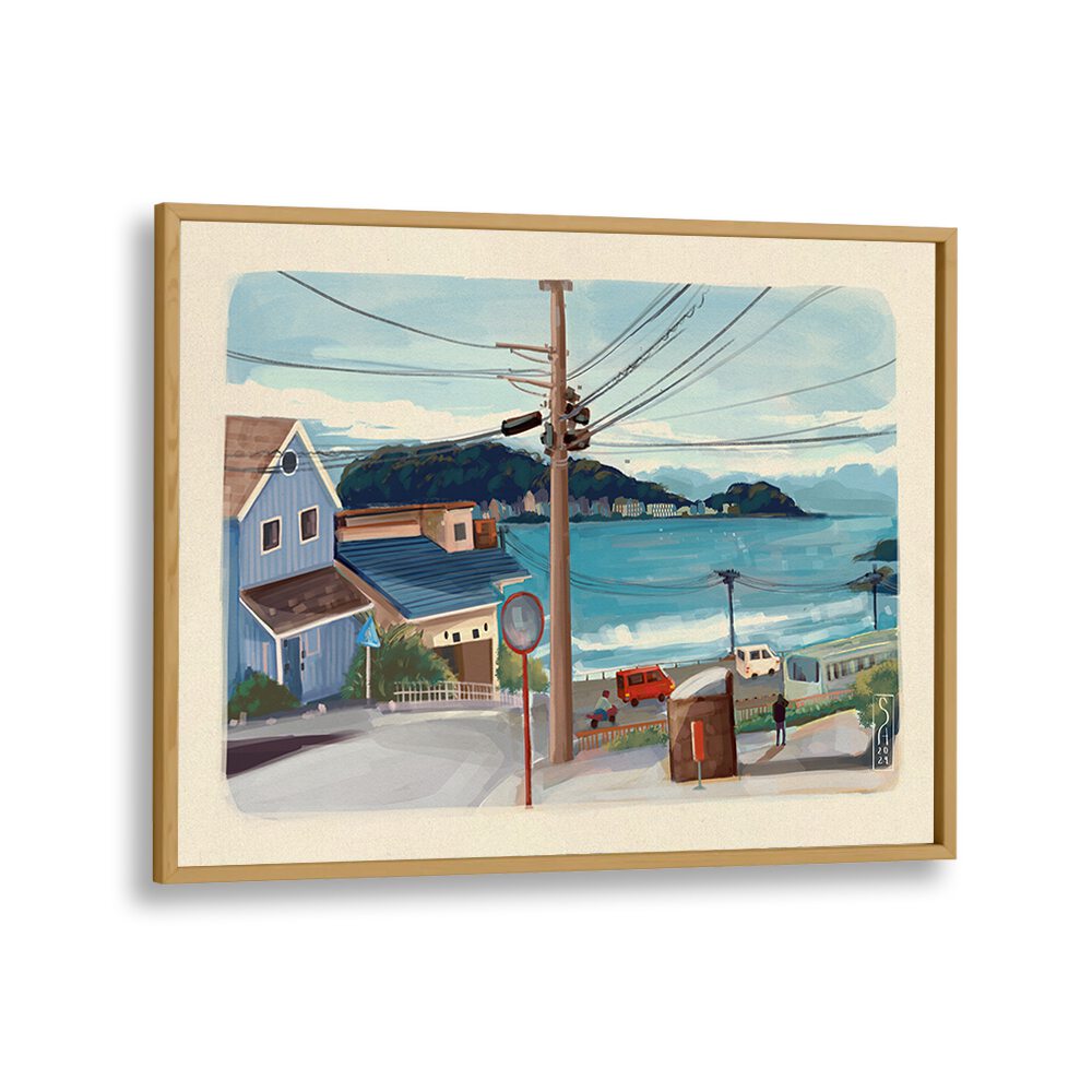 Explore serene coastal views with JAPAN CITY, TRAVEL POSTERS, perfect for enhancing your living space's charm.