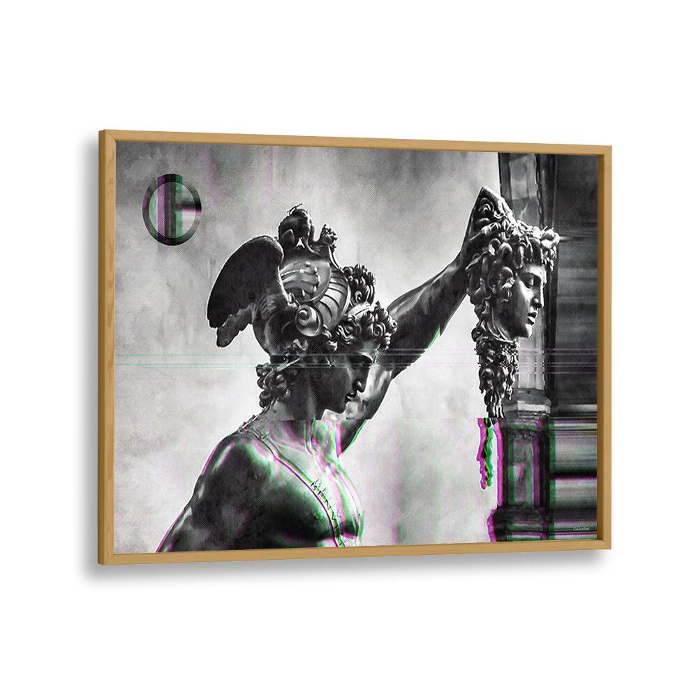Striking PERSEUS HEAD OF MEDUSA, ALTERED ART PRINTS by Underdott enhances your decor with mythological elegance.