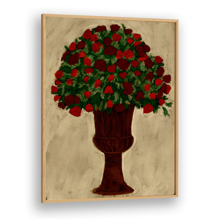 Vibrant SPRING BOUQUET, BOHO ART PAINTINGS featuring a lush arrangement in a classic vase, perfect for seasonal decor.