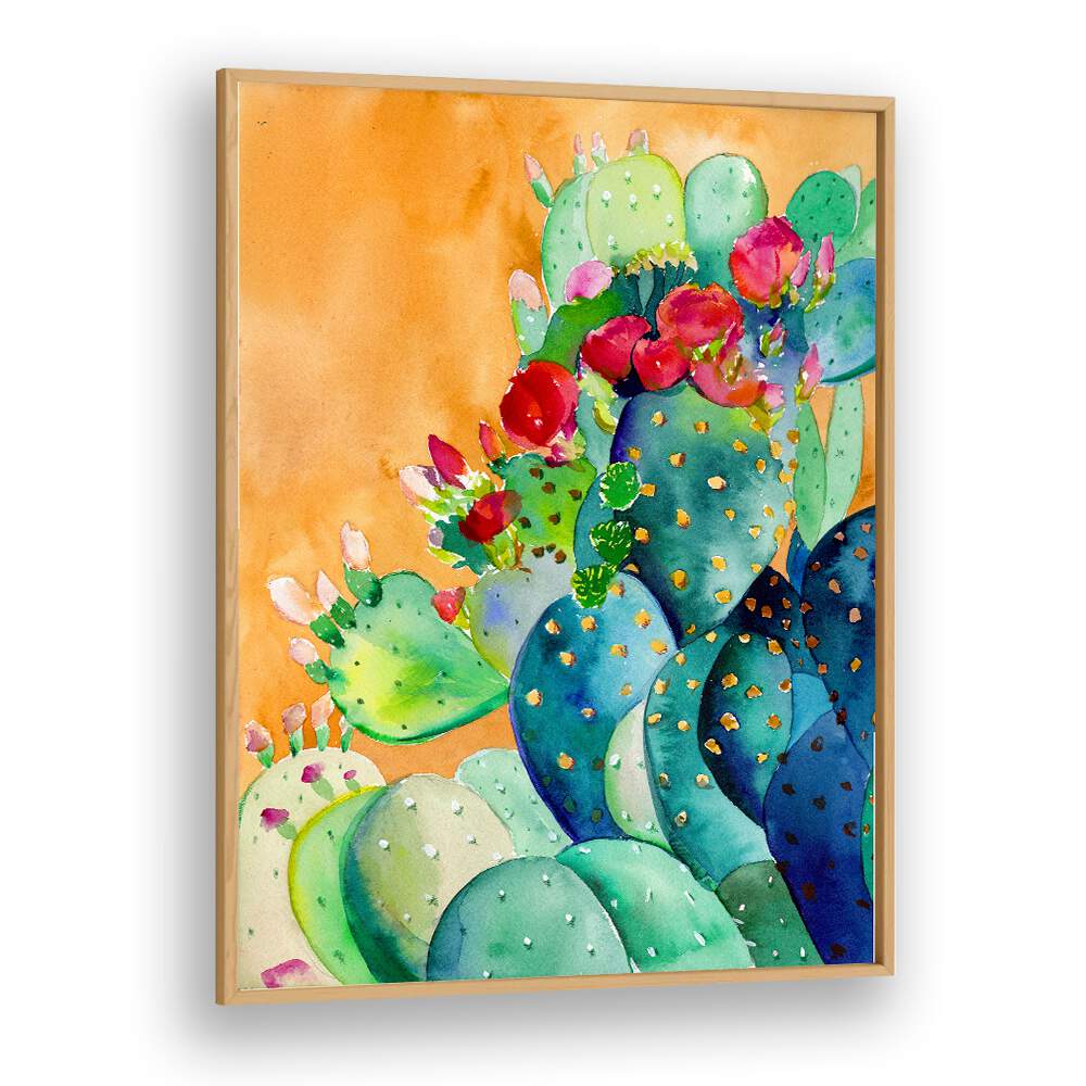 CACTUS GARDEN , FLORAL FLOWER PAINTINGS