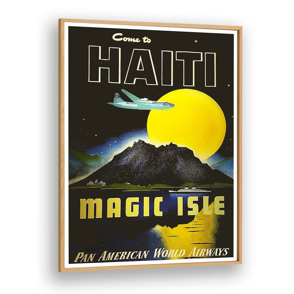 Discover the charm of Haiti with HAITI MAGIC ISLE, VINTAGE TRAVEL POSTERS, perfect for home or office decor.