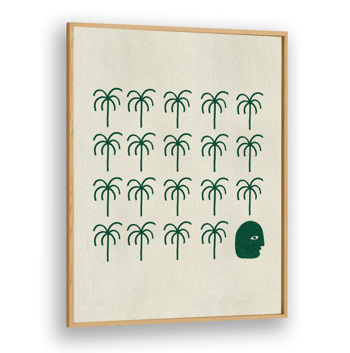 Stylish ROOTS, BOHO ART PAINTINGS featuring palm trees and a face design, perfect for modern home decor.