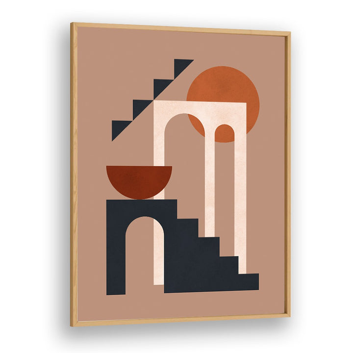 Colorful geometric shapes in GEOMETRIC COMPOSITION VI, BOHO ART PAINTINGS, perfect for modern home decor.
