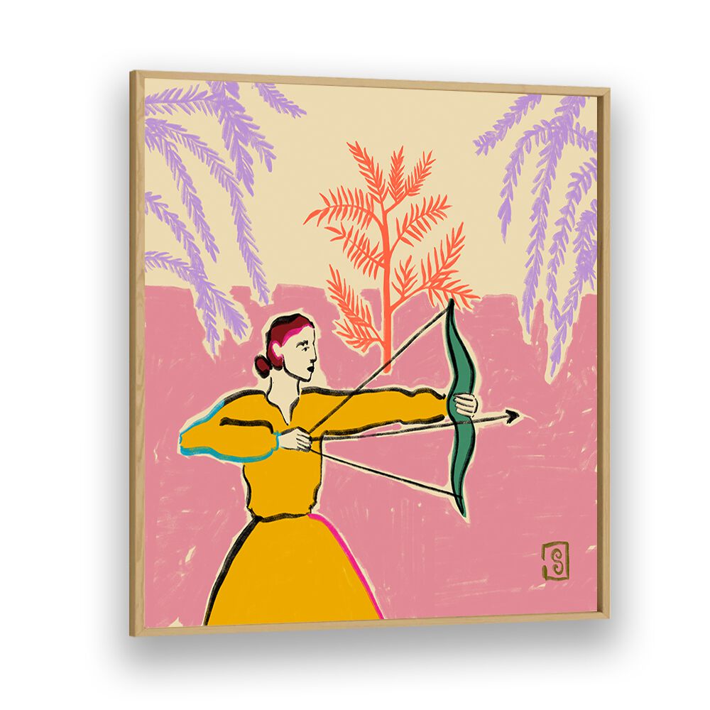 Artfully designed SAGITTARIUS III, ZODIAC poster, capturing the essence of astrology and vibrant decor.