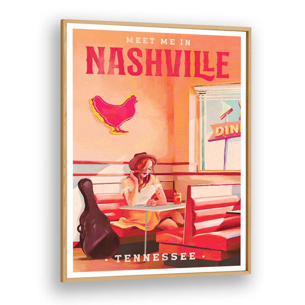 NASHVILLE TENNESSEE REDHEAD, BAR art captures the vibrant spirit of Nashville's music scene and Southern charm.