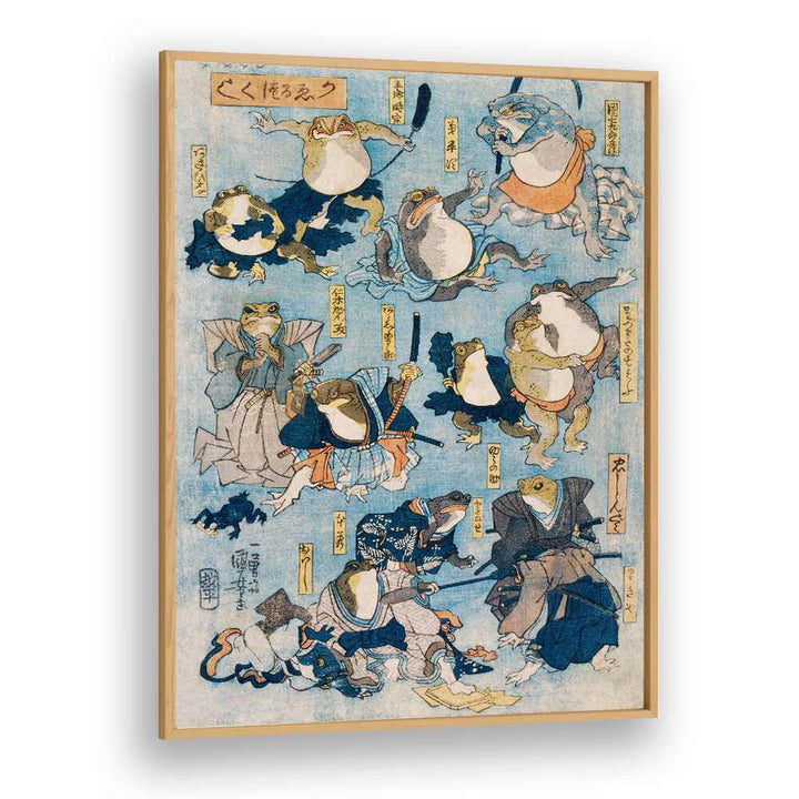 FAMOUS HEROES OF THE KABUKI , VINTAGE PAINTINGS
