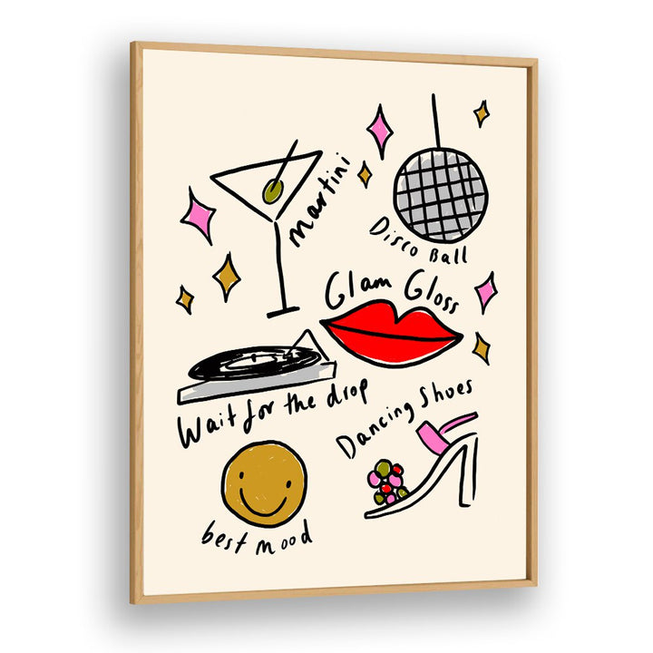 Add a pop of nostalgia to your decor with RETRO DISCO I, FASHION POSTERS featuring vibrant disco-themed illustrations.