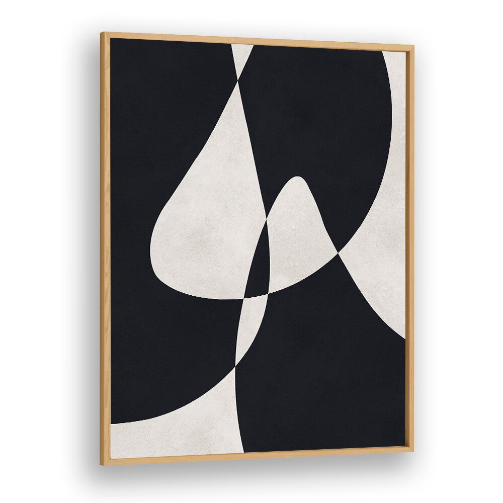 Stylish black and white design from EXPRESSIVE CONCEPTUAL FORMS I, ABSTRACT PAINTINGS collection, perfect for modern decor.