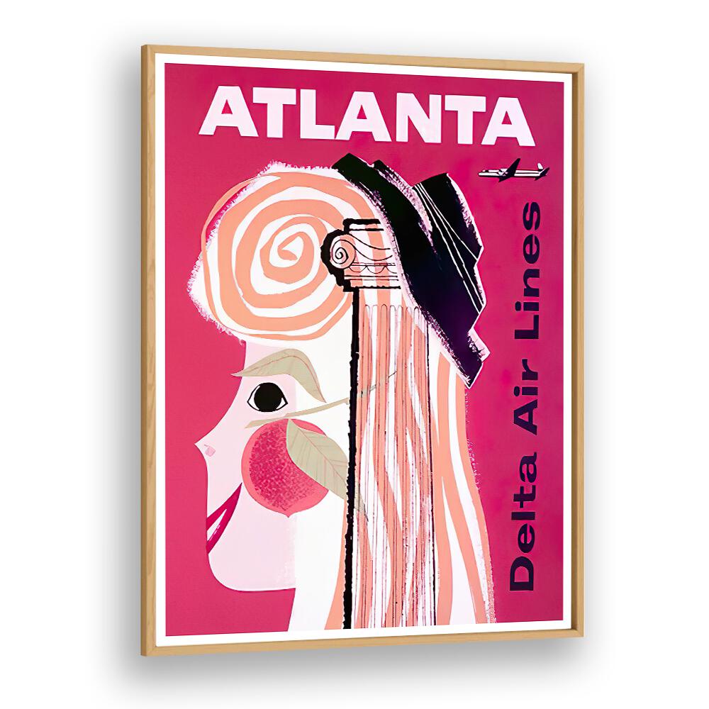 Colorful ATLANTA I, VINTAGE TRAVEL POSTERS design featuring retro art, perfect for adding charm to any space.