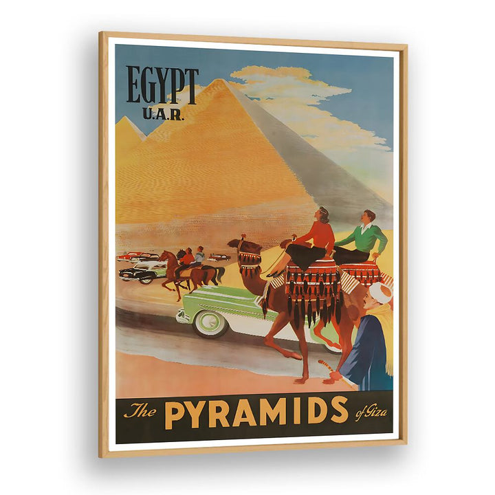 Explore the allure of ancient Egypt with EGYPT I, VINTAGE TRAVEL POSTERS showcasing the breathtaking Pyramids of Giza.