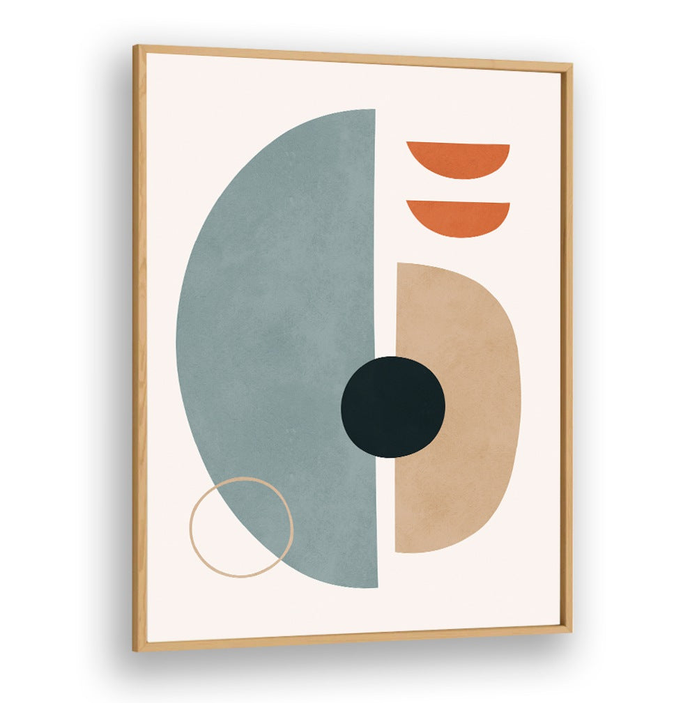 Stylish SEMICIRCLES VII, BOHO ART PAINTINGS, featuring modern shapes and colors, perfect for creative spaces.