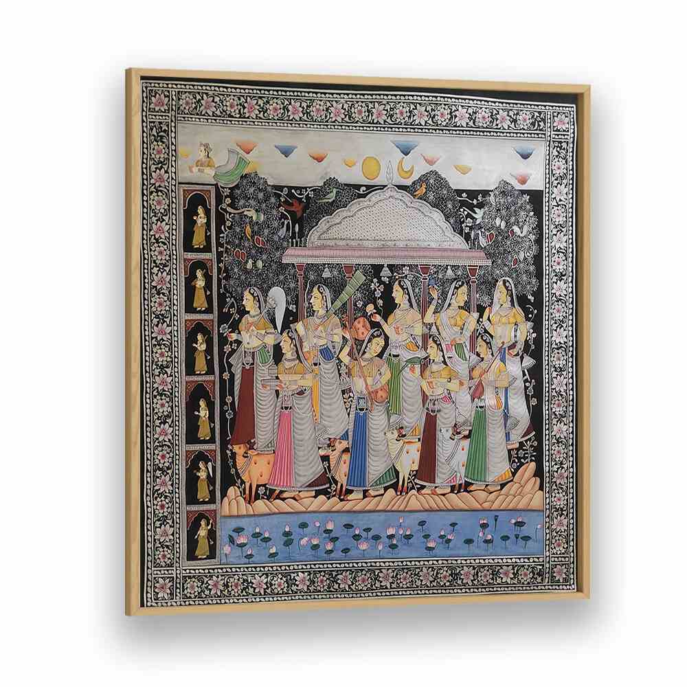 Exquisite KRISHNA GOPIKA, INDIAN ART PAINTINGS showcasing Lord Krishna and Gopika’s enchanting essence for your space.