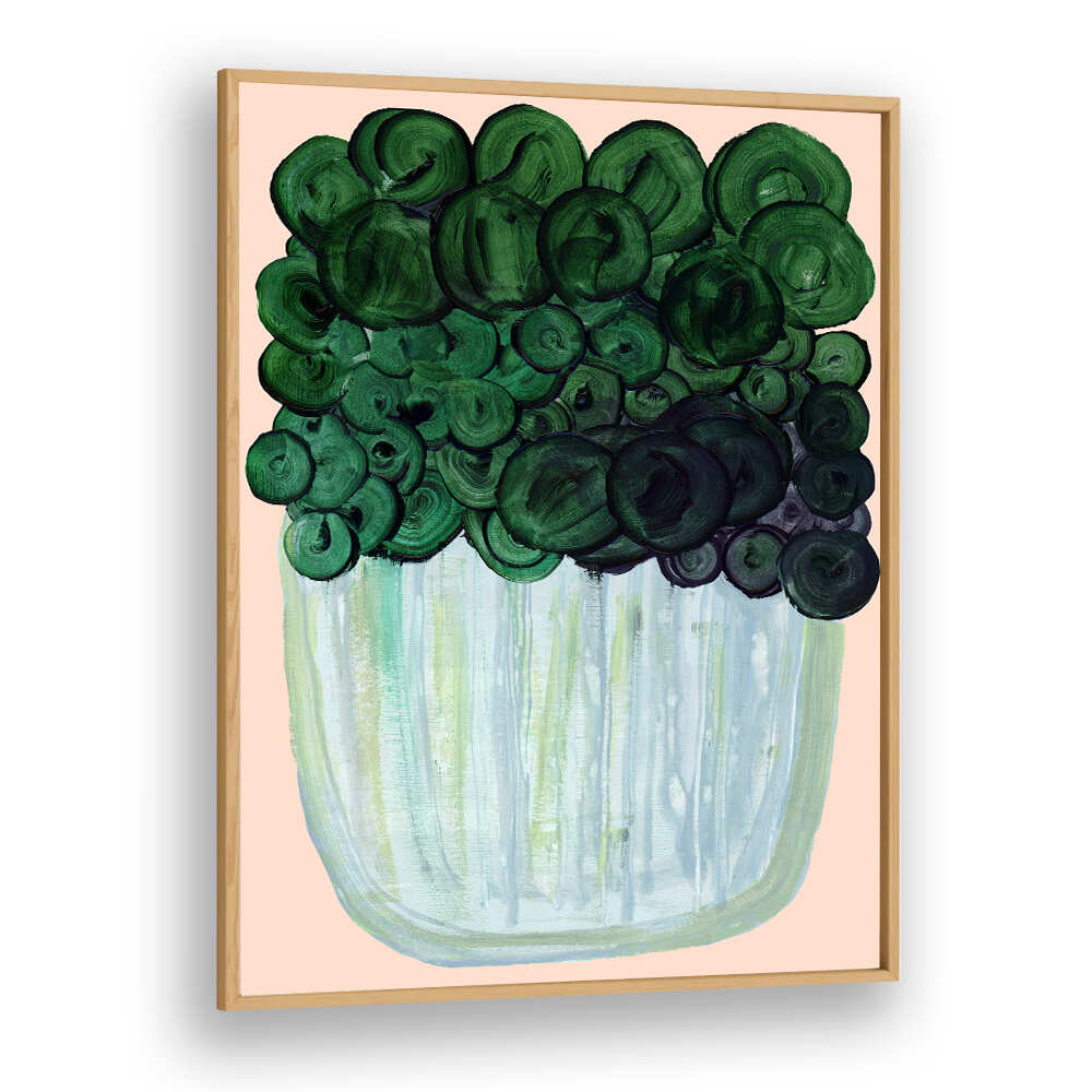 Vibrant Potted Plant No II, Floral Flower Paintings, showcasing abstract brushstrokes for a serene atmosphere.