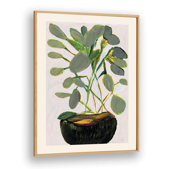 Brighten your decor with the PLANT II, FLORAL FLOWER PAINTINGS, featuring vibrant abstract foliage in a stylish frame.
