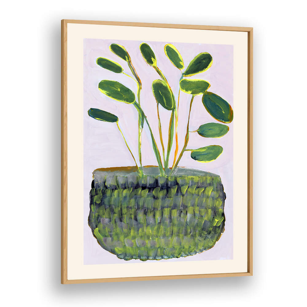 Transform your space with the vibrant PLANT I, FLORAL FLOWER PAINTINGS showcasing lively greenery in a stylish pot.