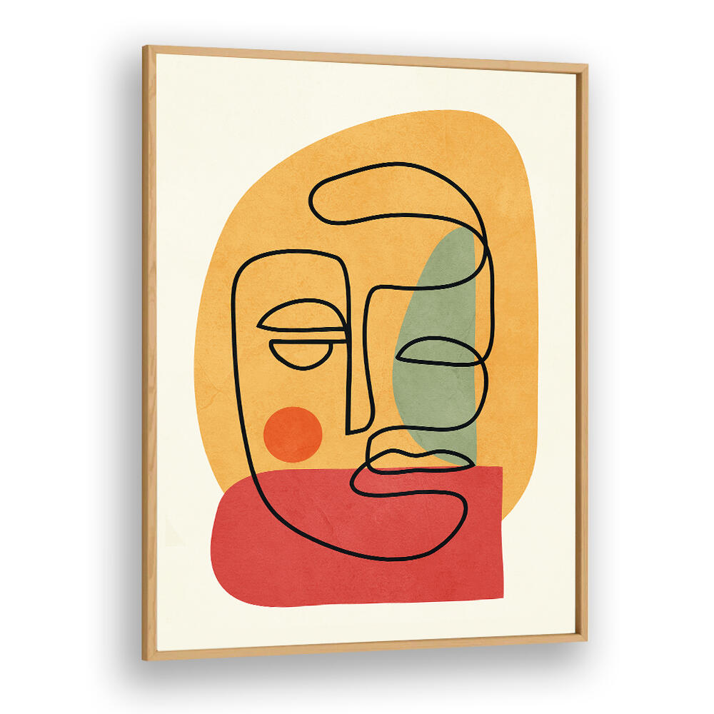 ABSTRACT FACES VIII , BOHO ART PAINTINGS