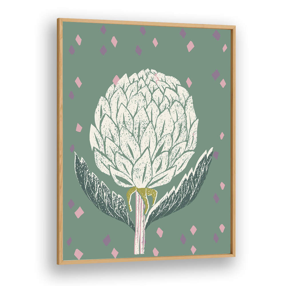 Artichoke Sage Green Floral Flower Paintings showcase an elegant design, perfect for enhancing your space's beauty.
