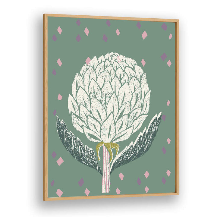 Artichoke Sage Green Floral Flower Paintings showcase an elegant design, perfect for enhancing your space's beauty.