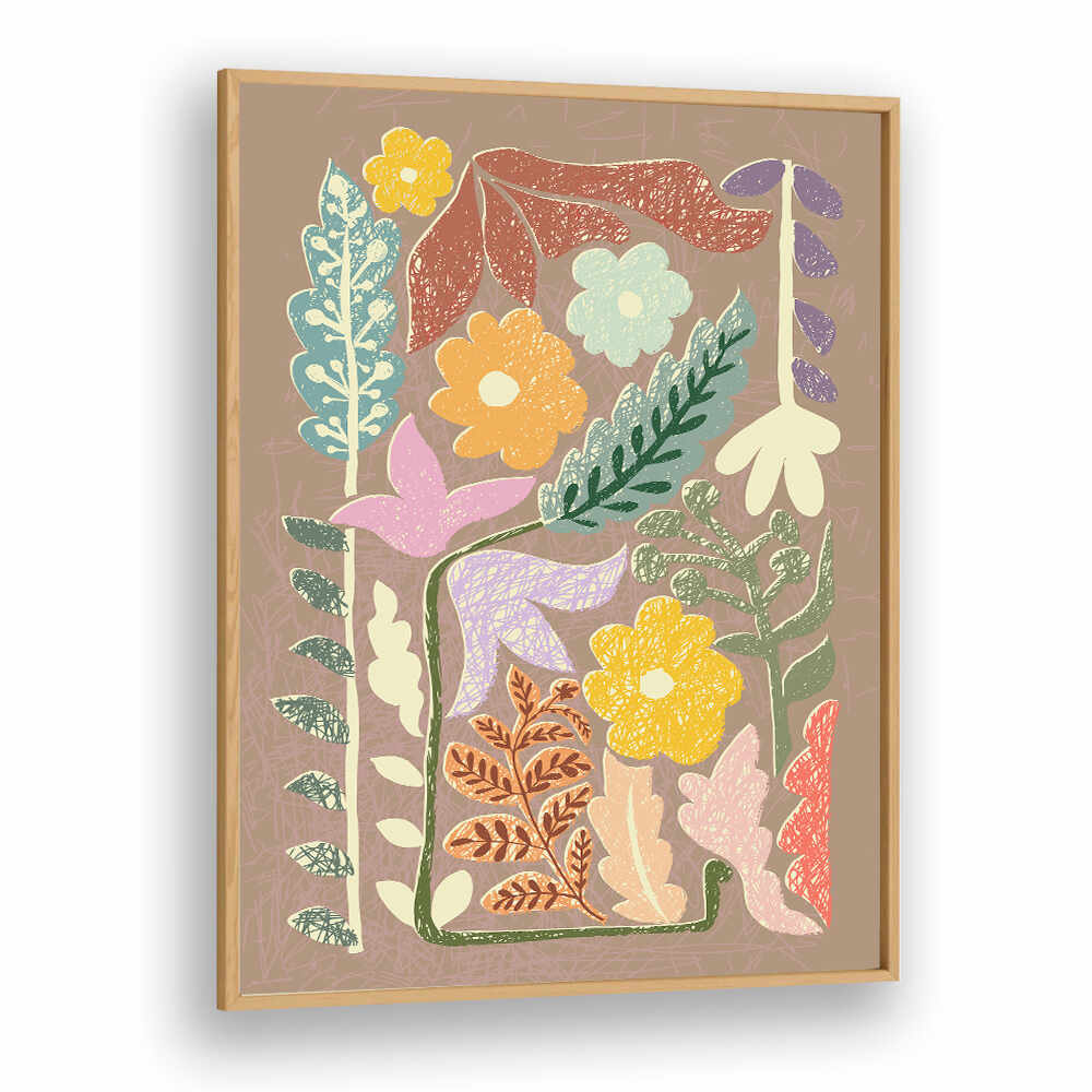 Colorful Earthy Tones, Floral Flower Paintings add a vibrant touch to any space, enhancing your decor beautifully.