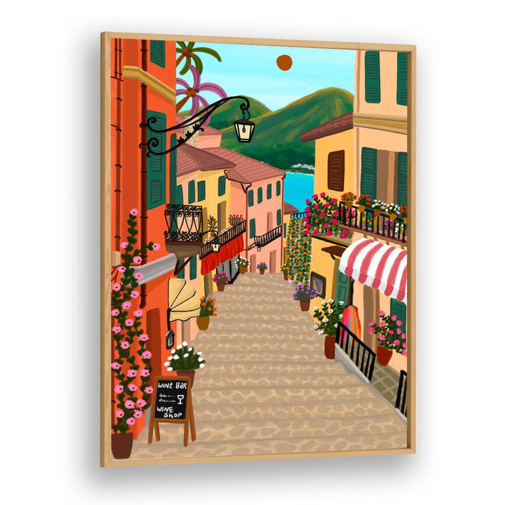 CHARMING MEDITERRANEAN VILLAGE , TRAVEL POSTERS