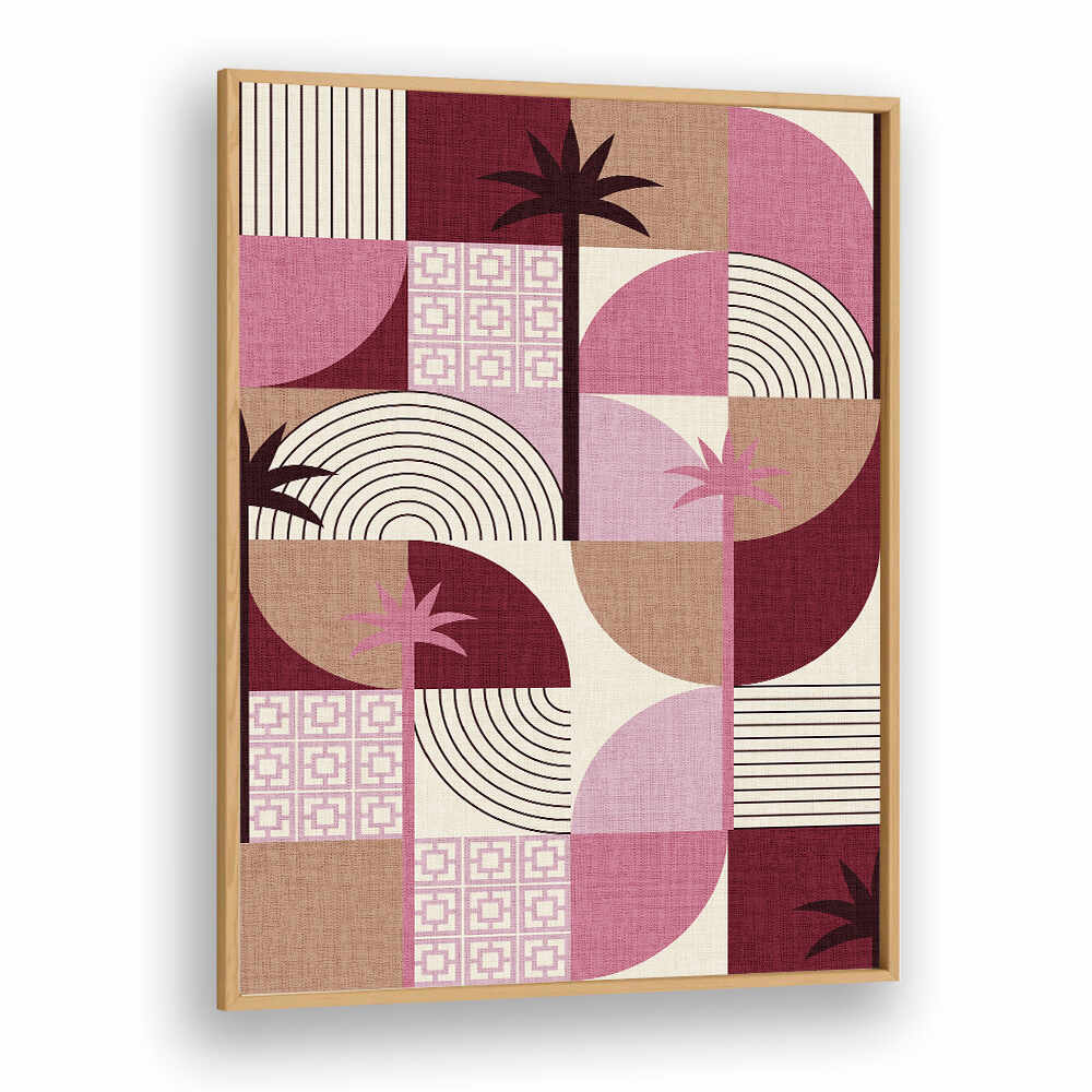 DESERT SHAPES AND PALMS MAUVE , FASHION POSTERS
