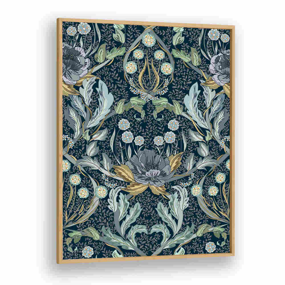 Elegant FLORAL BLUE PATTERN, PATTERN ART PRINTS bring bohemian charm, perfect for transforming any space.