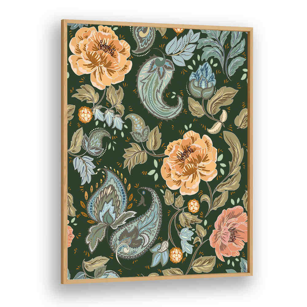 Elegant GOLDEN FOREST PATTERN II, PATTERN ART PRINTS featuring floral designs, perfect for transforming your space.