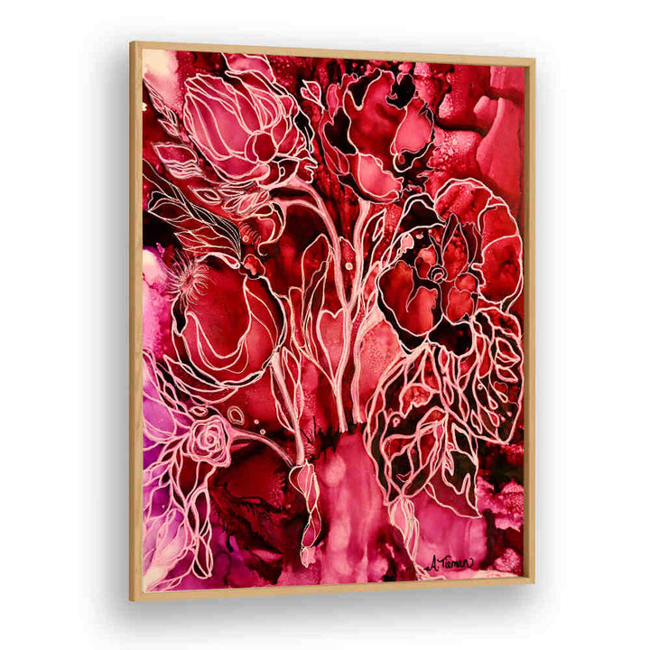 Vibrant red blooms in the HEAVENLY GARDEN, FLORAL FLOWER PAINTINGS, perfect for transforming your space.