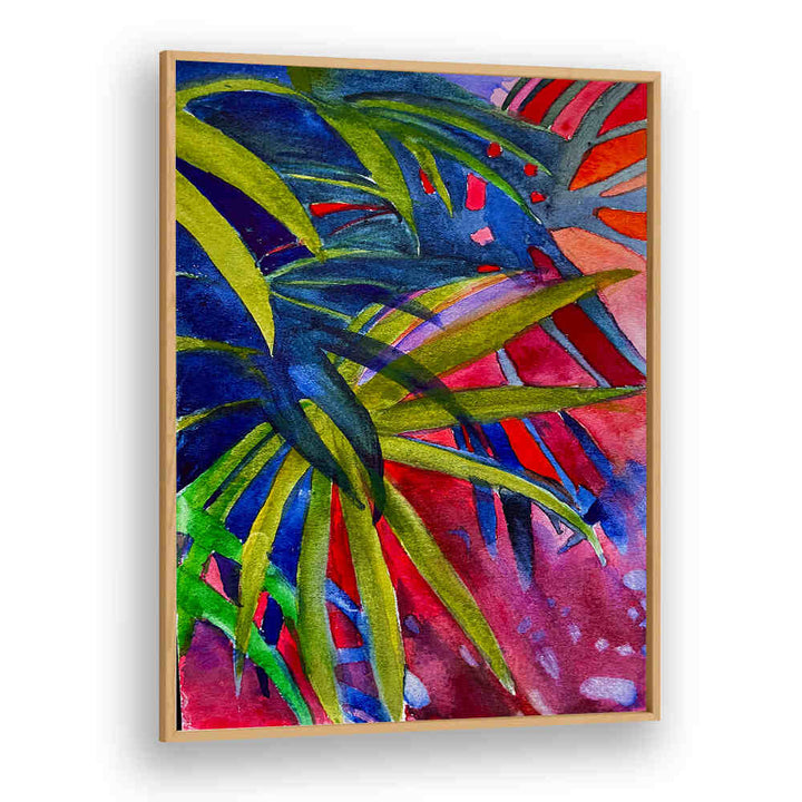 PALM SUNSET , FLORAL FLOWER PAINTINGS