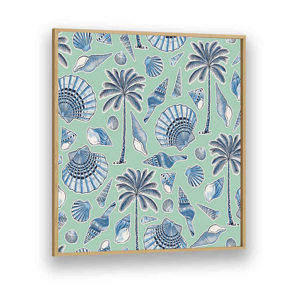 SEA SHELLS AND PALMTREES MINT , BEACH PAINTINGS