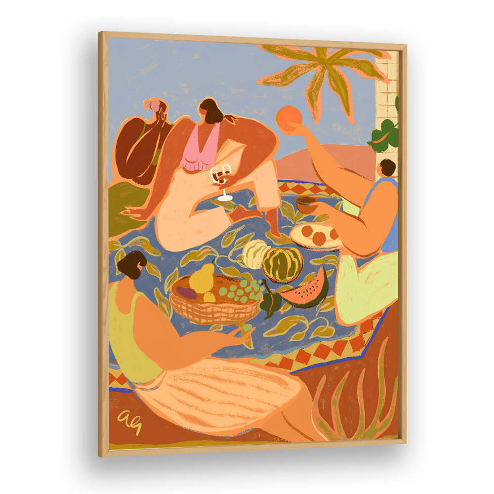 SUMMER PICNIC , PORTRAITS & FIGURATIVE ILLUSTRATIONS