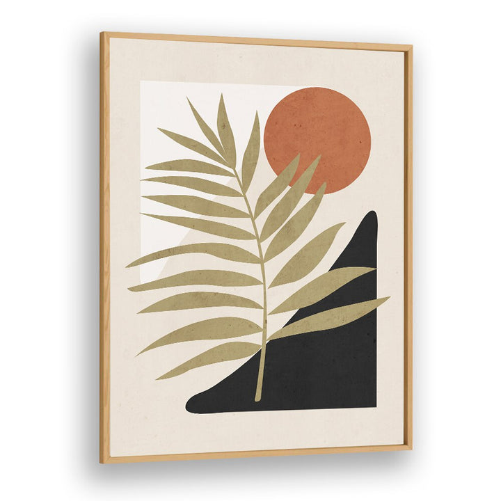 Tropical Leaf Abstract Art, Boho Art Paintings for vibrant decor, featuring earthy tones and stylish design.