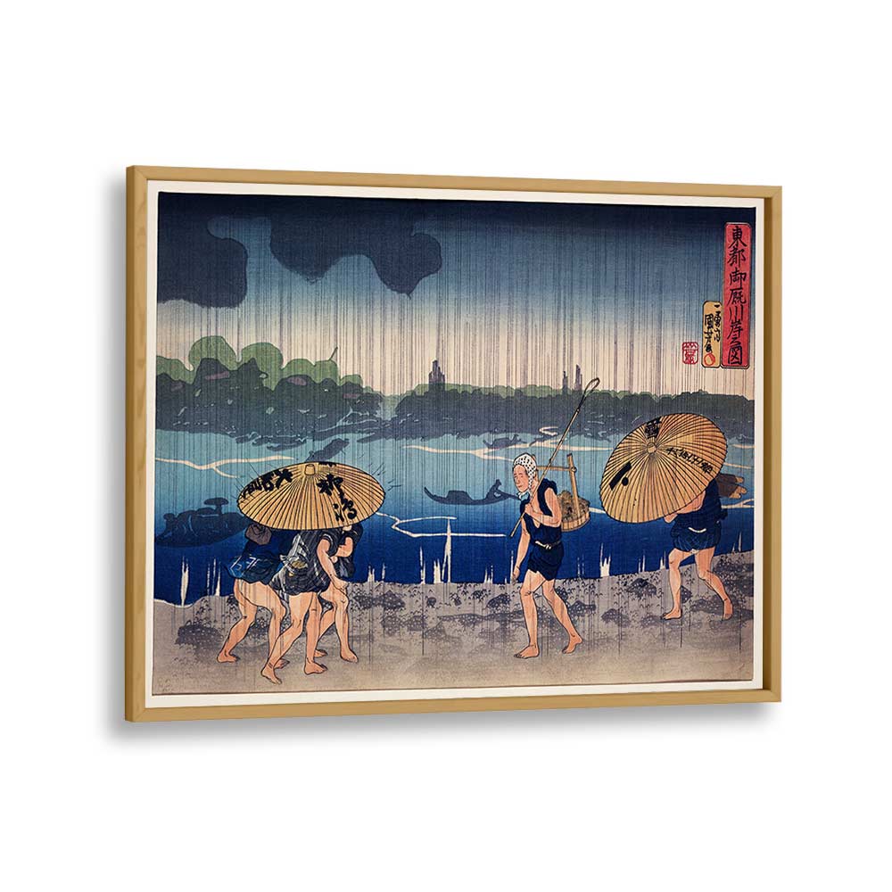 PEOPLE WALKING , VINTAGE PAINTINGS