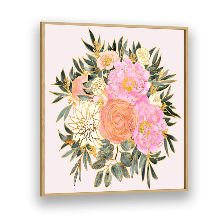 NANETTE FLORAL BOUQUET IN PASTELS , FLORAL FLOWER PAINTINGS