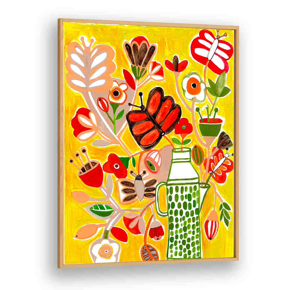 FLOWERS AND BUTTERFLIES , FLORAL FLOWER PAINTINGS