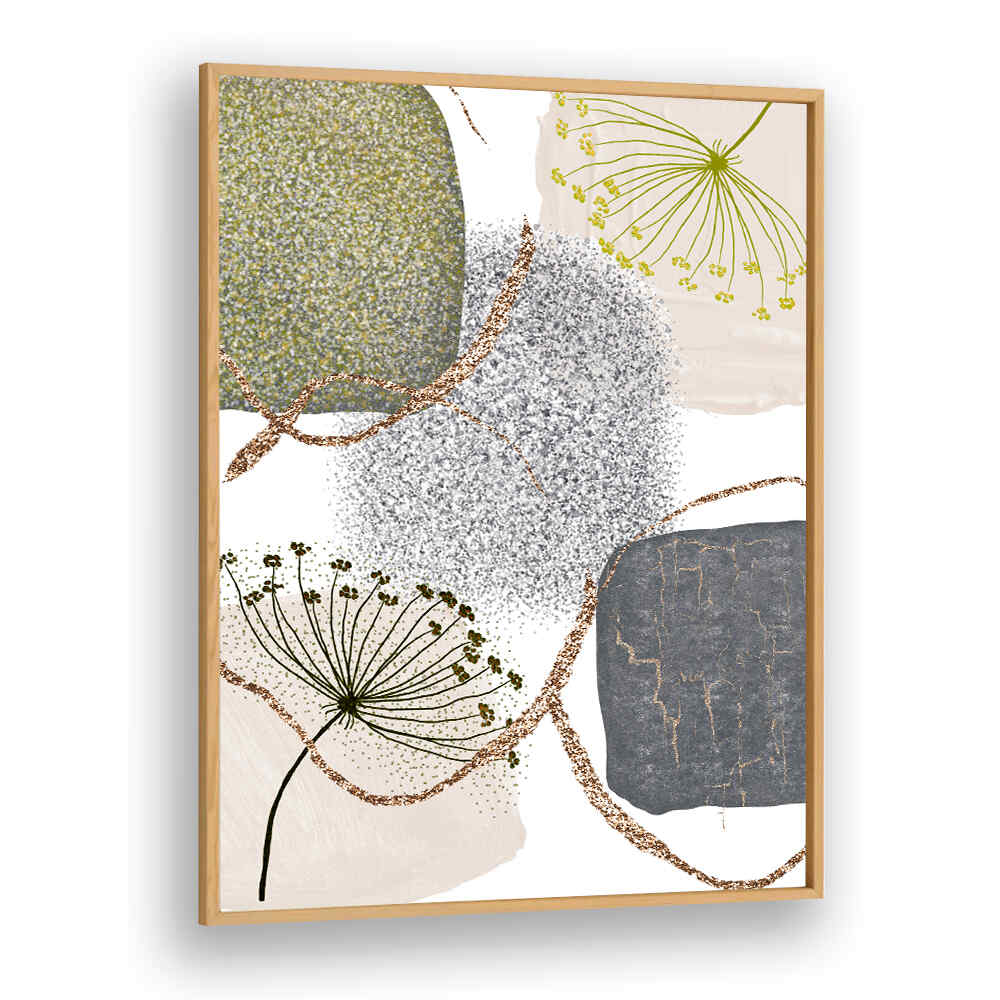 GREEN GREY I , BOHO ART PAINTINGS