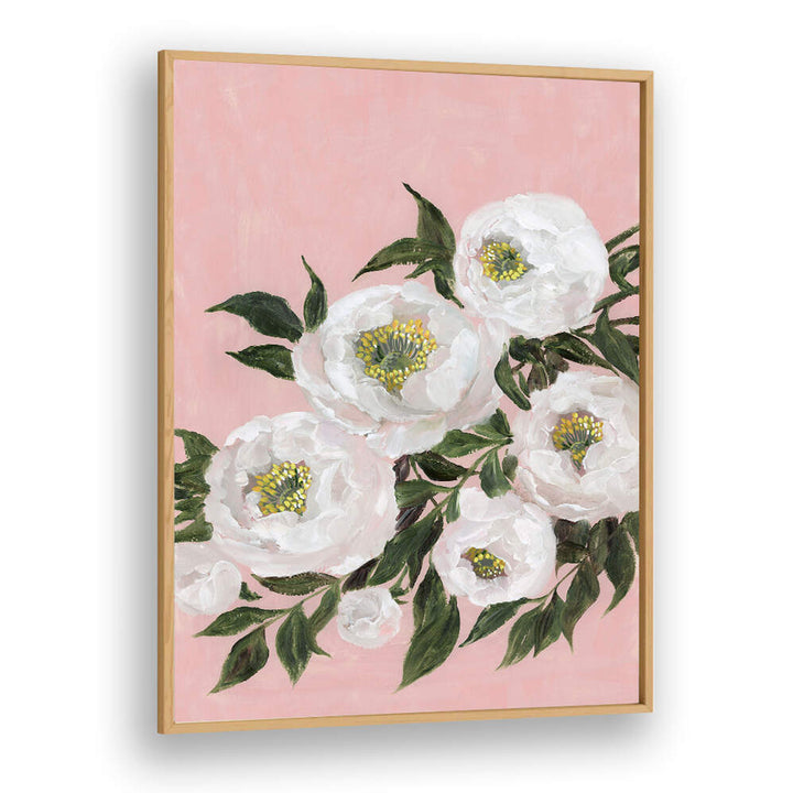 EVADNE PEONIES IN PINK , FLORAL FLOWER PAINTINGS