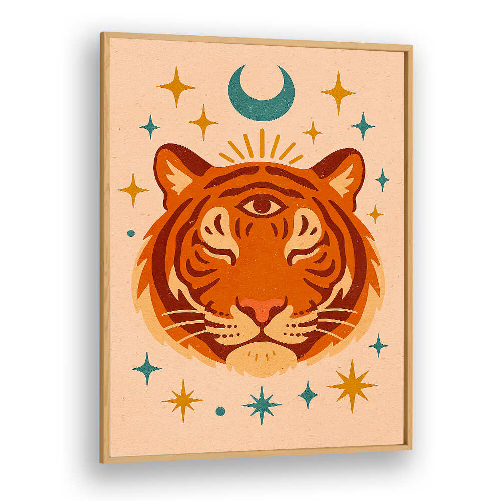 THE THIRD EYE - TIGER , BOHO ART PAINTINGS