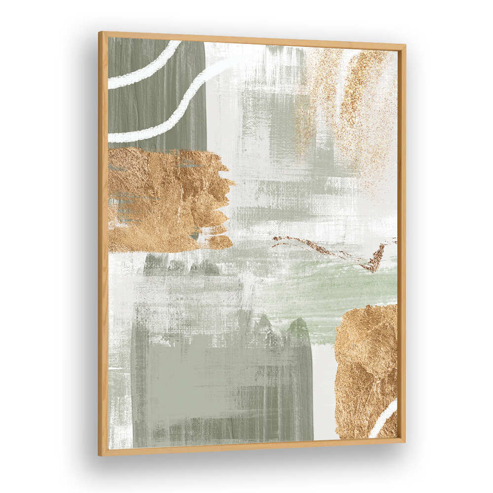 WHITE LINES ON GREEN II , BOHO ART PAINTINGS