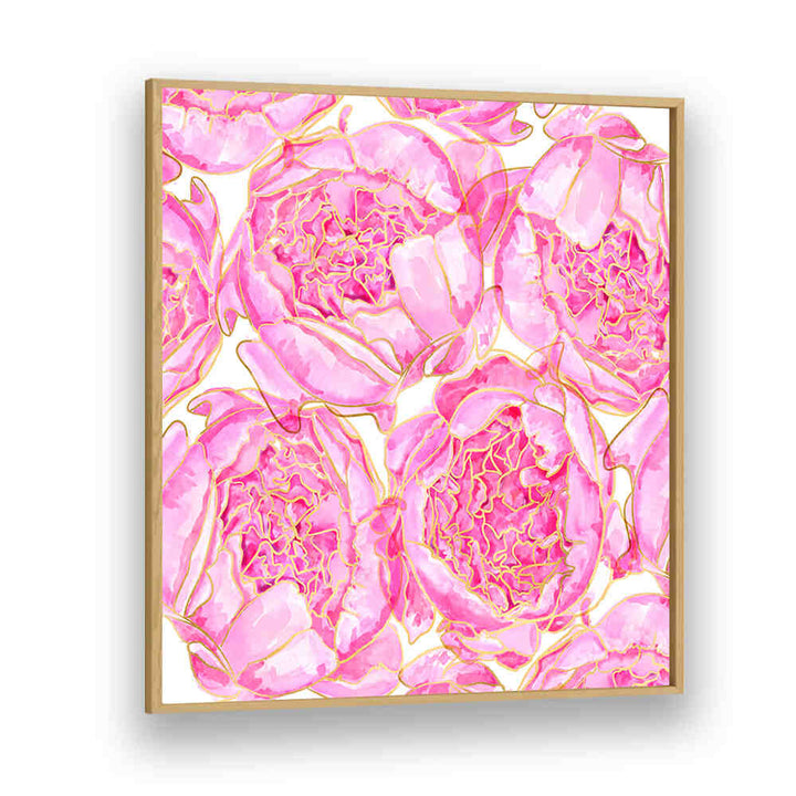 SALLY'S PEONIES PATTERN , FLORAL FLOWER PAINTINGS