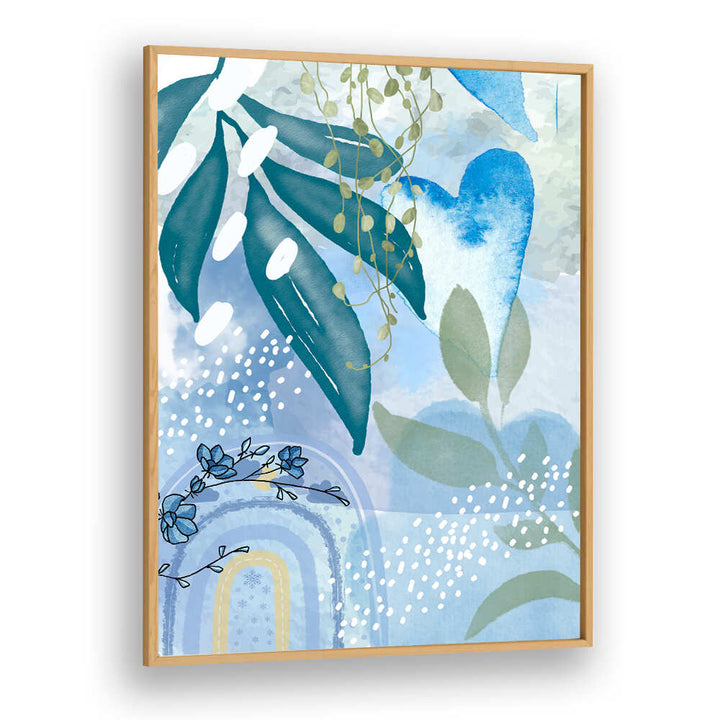 ICEBERG BLUE I , FLORAL FLOWER PAINTINGS