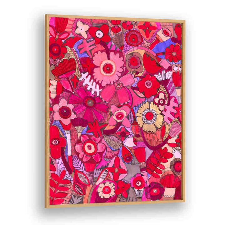 HOT PINK DELIGHT , FLORAL FLOWER PAINTINGS