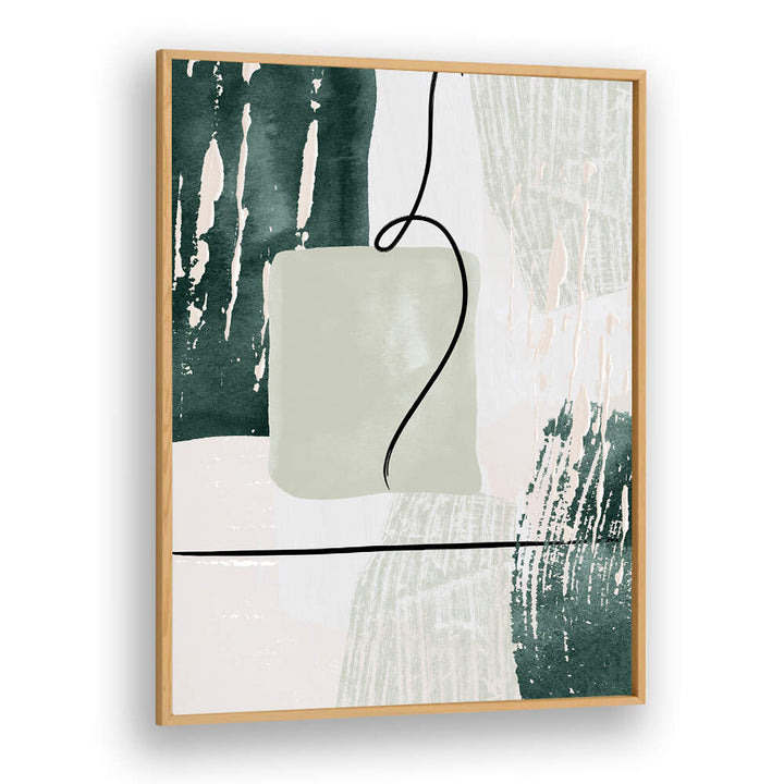 ABSTRACT SHAPES IN GREEN III , BOHO ART PAINTINGS